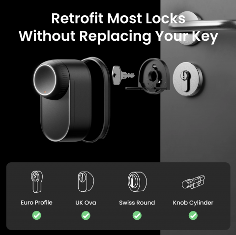 Incuietoare Inteligenta pentru usi SwitchBot Lock Ultra Vision Combo [7]