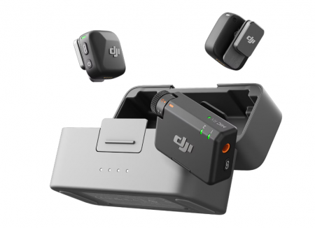 Kit DJI MIC Mini, 2tx microfon, 1rx receptor, 1x statie incarcare, Wireless, Omnidirectional, Raza Actiune 400m, Noise Canceling [4]