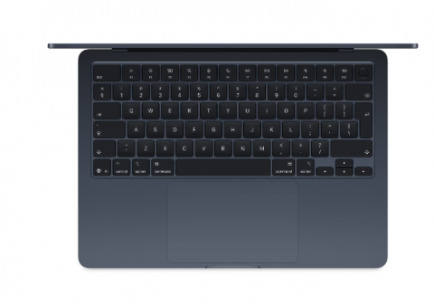 Laptop Apple MacBook Air 13", cu procesor Apple M4, 10 nuclee CPU si 10 nuclee GPU, 16GB RAM, 512GB, Midnight [1]