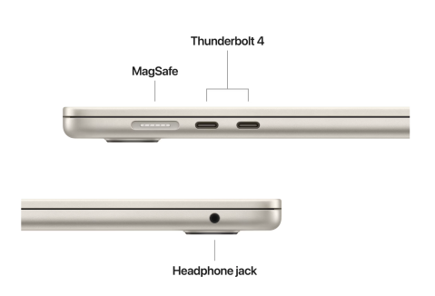 Laptop Apple MacBook Air 15", cu procesor Apple M4, 10 nuclee CPU si 10 nuclee GPU, 16GB RAM, 512GB, Starlight, Tastatura Internationala [6]