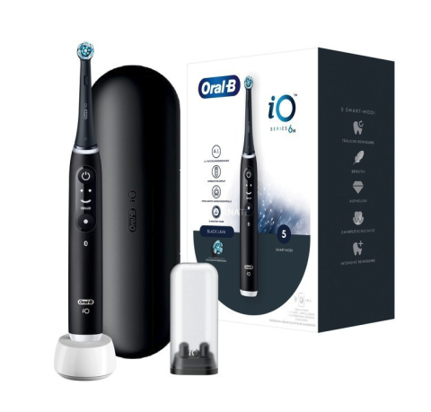 Periuță de dinți electrică Oral-B iO Series 6N cu Temporizator, Senzor de Presiune și Husă de Călătorie Black Lava [0]