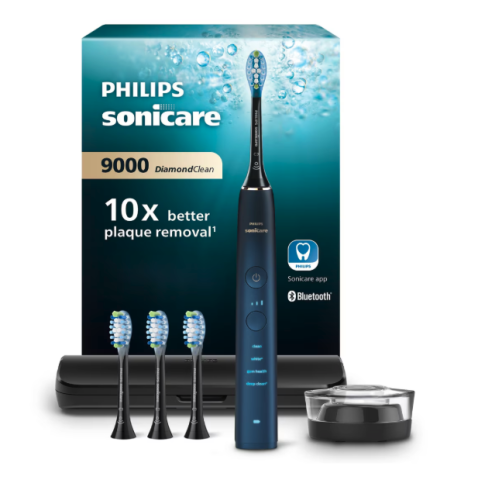 Periute de dinti - Periuta electrica sonica PHILIPS Sonicare DiamondClean Seria 9000 HX9911/89, 4 moduri de periere, 3 intensitati, senzor de presiune, senzor BrushSync, conectivitate cu aplicatia Sonicare, 1 toc de tra