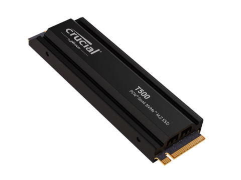 Componente PC - SSD Crucial T500, 2TB, M.2 2280, PCIe NVMe 4.0 cu Heatsink