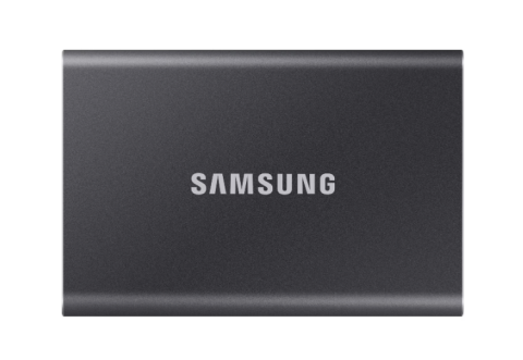 SSD-uri Externe - SSD Extern Samsung T7 portabil, 1TB, USB 3.2, Titan Grey
