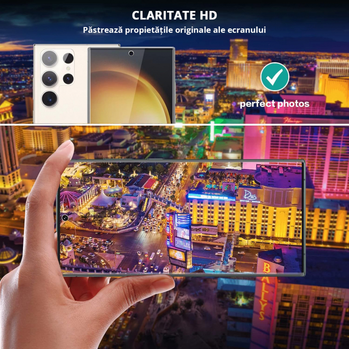 Folie de protecție Mobilesmart pentru Samsung Galaxy S23 ULTRA, sticlă securizată Privacy, Full Glue [8]