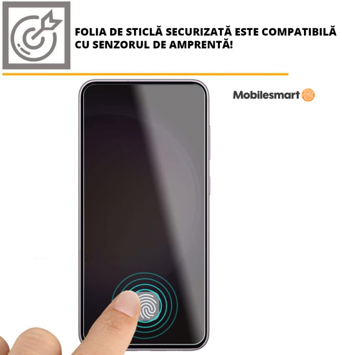 Folie de protecție Mobilesmart pentru Samsung Galaxy S24 PLUS, sticlă securizată Full Glue [4]
