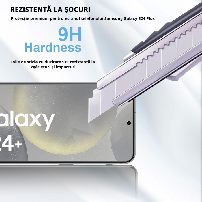 Folie de protecție Mobilesmart pentru Samsung Galaxy S24 PLUS, sticlă securizată Full Glue [3]