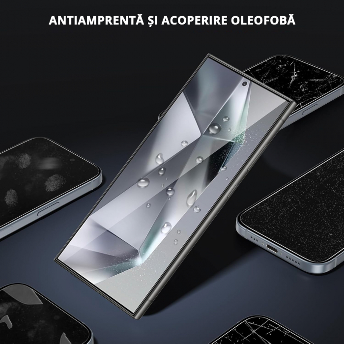 Folie de protecție Mobilesmart pentru Samsung Galaxy S24 ULTRA, sticlă securizată Full Glue [7]