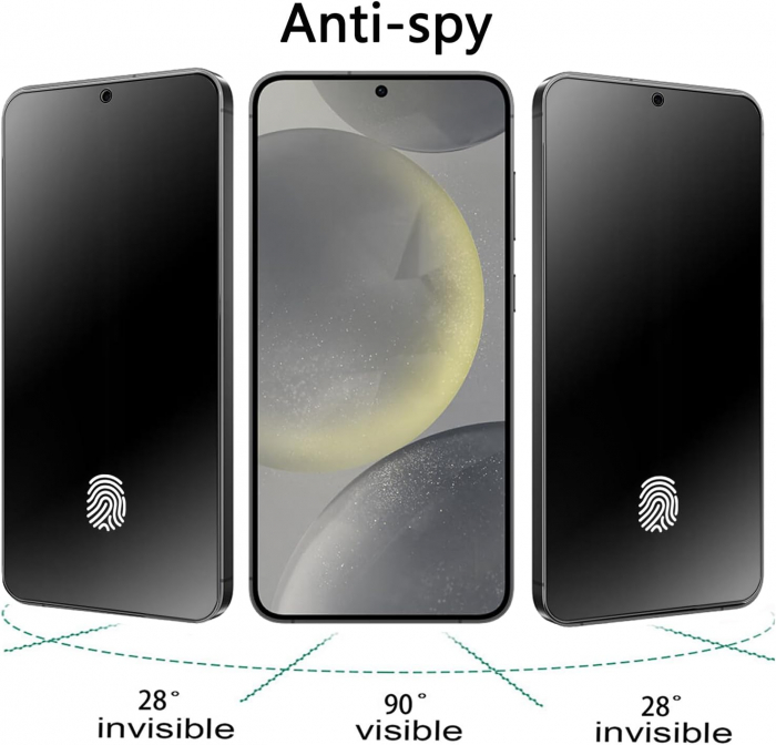 Folie de protecție Mobilesmart pentru Samsung Galaxy S24 PLUS, sticlă securizată Privacy, Full Glue [3]