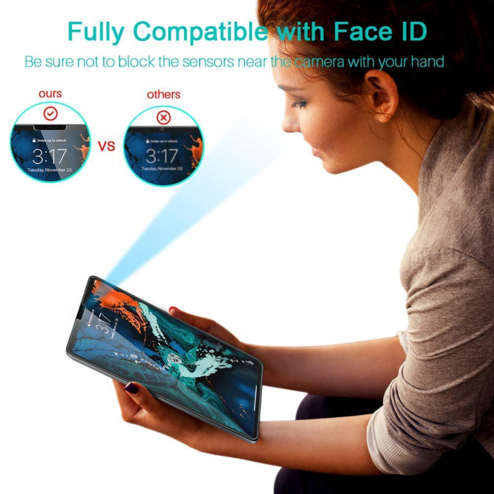 Folie protectie sticla securizata Apple iPad Pro (2018), 11", protectie ecran, MobileSmart©, fata [6]