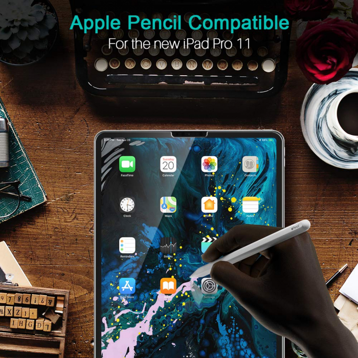 Folie protectie sticla securizata Apple iPad Pro (2018), 11", protectie ecran, MobileSmart©, fata [5]
