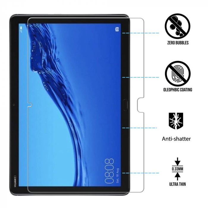 Folie protectie sticla securizata Huawei Mediapad M5 Lite, 10.1", protectie ecran, fata [5]