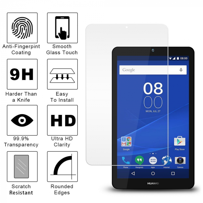 Folie protectie sticla securizata Huawei MediaPad T3 7, 7", protectie ecran, fata [2]