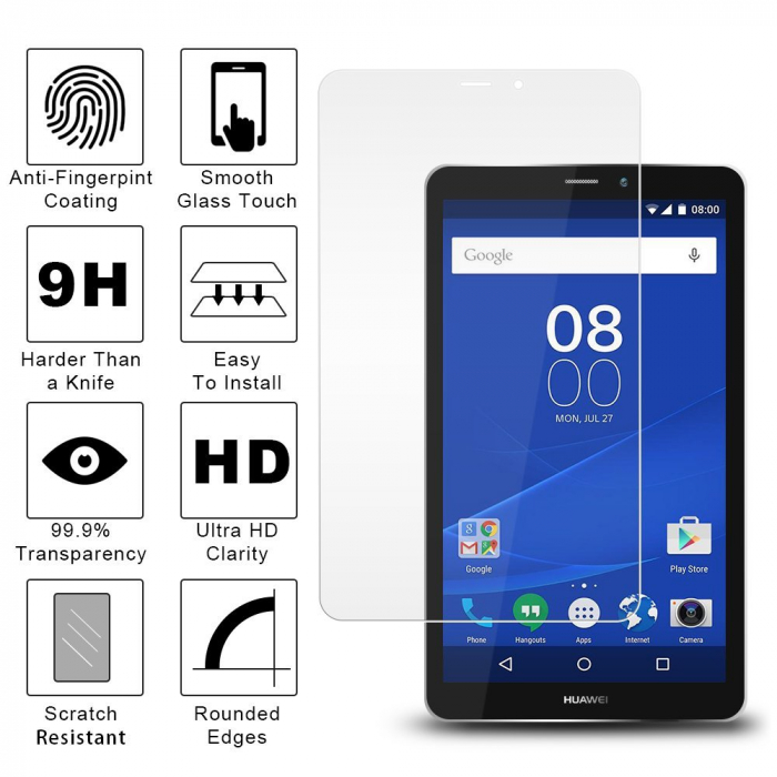 Folie protectie sticla securizata Huawei MediaPad T3 8, 8", protectie ecran, fata [2]