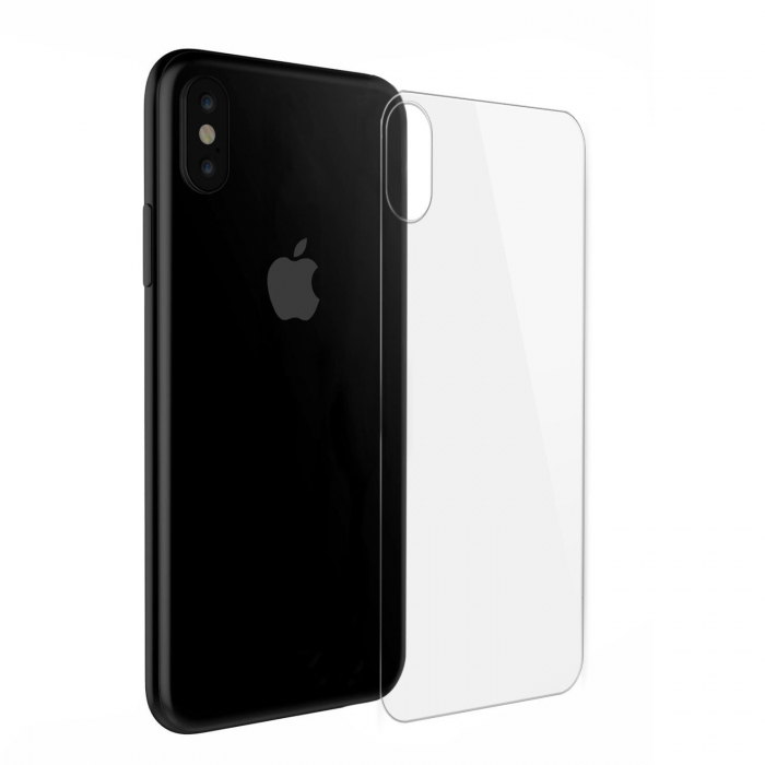 Folie sticla iPhone XS MAX, fata-spate, 5D, securizata cu rama metalica protectie ecran, 0.2mm [4]
