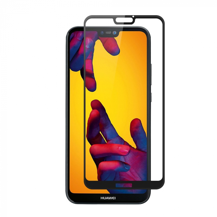 Folie sticla Huawei P20 Lite, protectie ecran, total transparenta, 5D, acopera tot ecranul, MobileSmart©, 0.2mm [5]