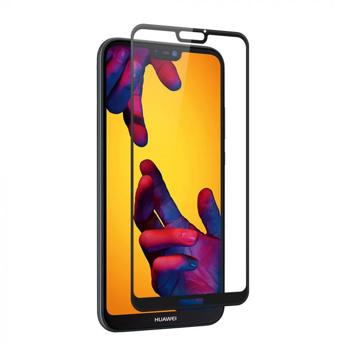 Folie sticla Huawei P20 Lite, protectie ecran, total transparenta, 5D, acopera tot ecranul, MobileSmart©, 0.2mm [7]