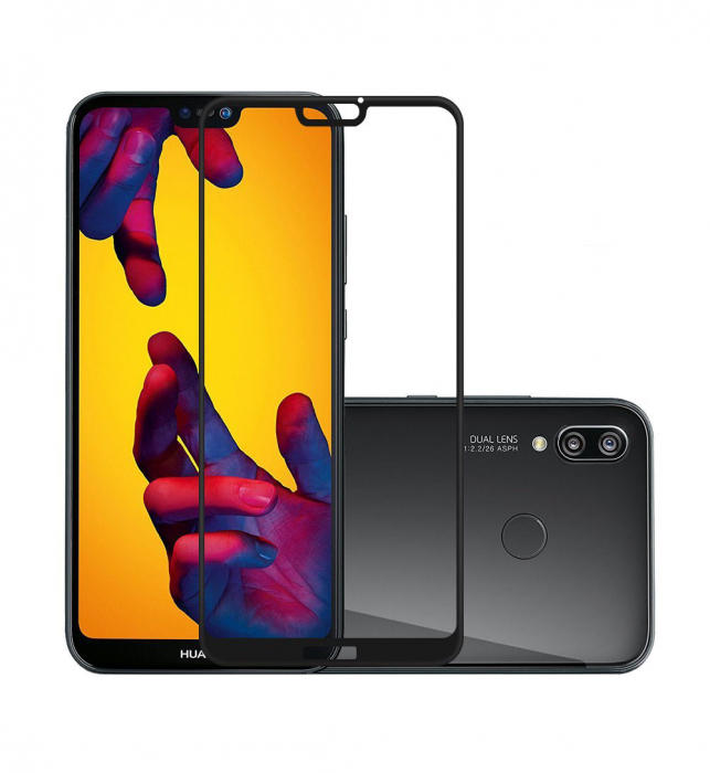 Folie sticla Huawei P20 Lite, protectie ecran, total transparenta, 5D, acopera tot ecranul, MobileSmart©, 0.2mm [1]
