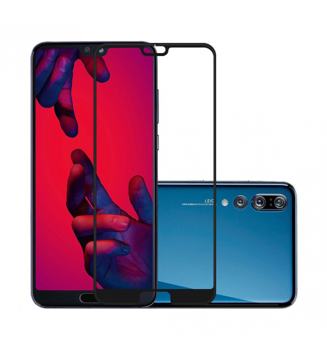 Folie sticla Huawei P20 Pro, protectie ecran tempered glass fata, total transparenta, 5D, acopera tot ecranul, MobileSmart, 0.2mm [1]