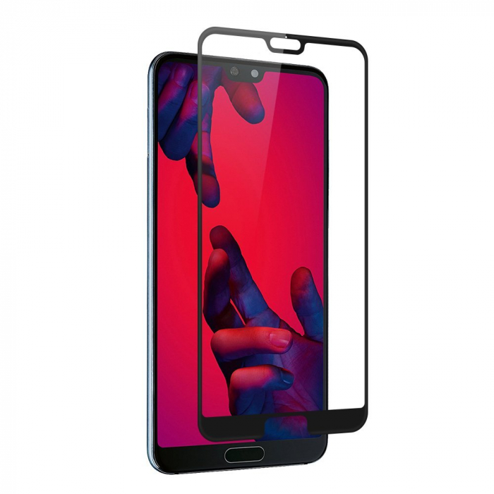 Folie sticla Huawei P20 Pro, protectie ecran tempered glass fata, total transparenta, 5D, acopera tot ecranul, MobileSmart, 0.2mm [7]