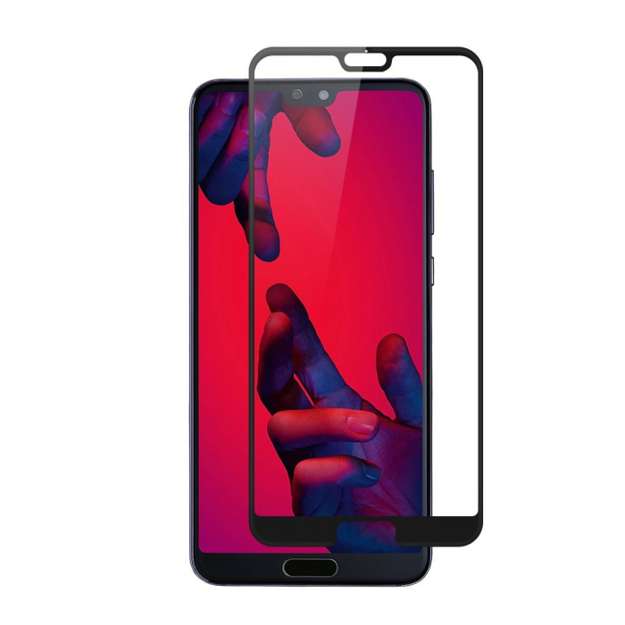 Folie sticla Huawei P20 Pro, protectie ecran tempered glass fata, total transparenta, 5D, acopera tot ecranul, MobileSmart, 0.2mm [6]