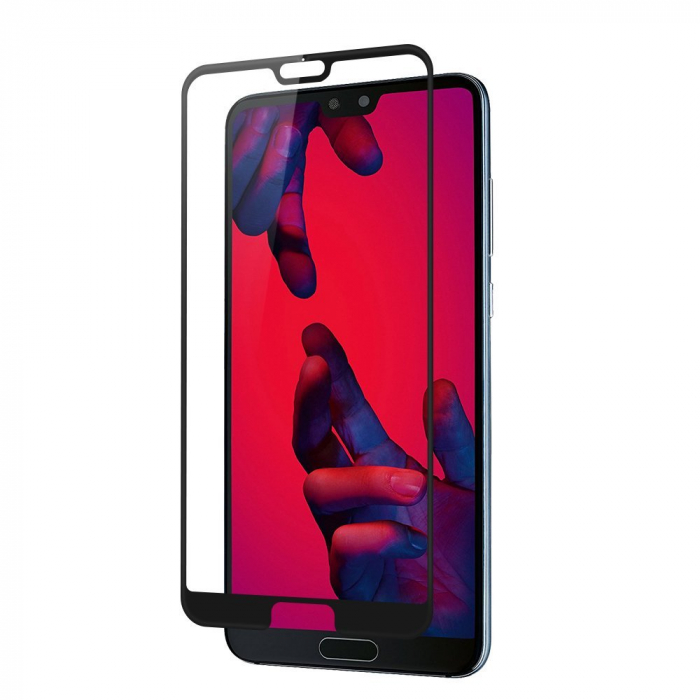Folie sticla Huawei P20 Pro, protectie ecran tempered glass fata, total transparenta, 5D, acopera tot ecranul, MobileSmart, 0.2mm [5]