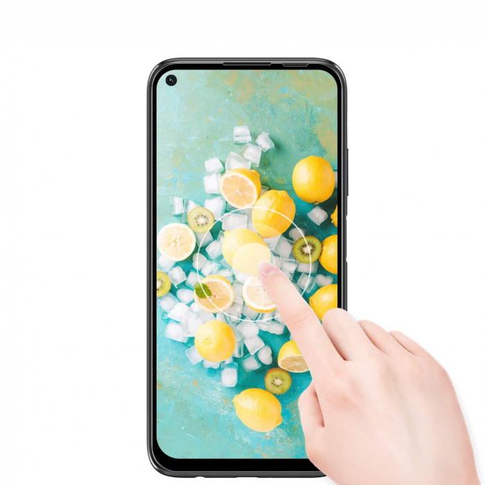 Folie sticla Huawei P40 Lite, protectie ecran tempered glass fata, 5D, acopera tot ecranul, 0.26mm [2]