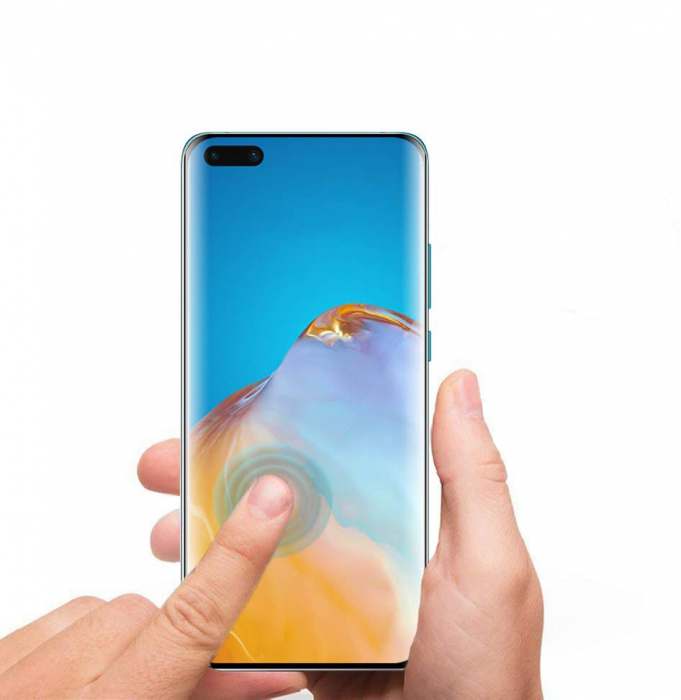 Folie sticla Huawei P40 PRO, protectie ecran tempered glass fata, 5D, acopera tot ecranul, 0.2mm [3]