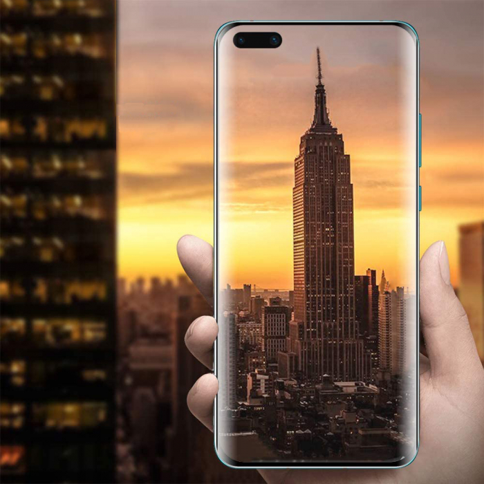 Folie sticla Huawei P40 PRO, protectie ecran tempered glass fata, 5D, acopera tot ecranul, 0.2mm [2]