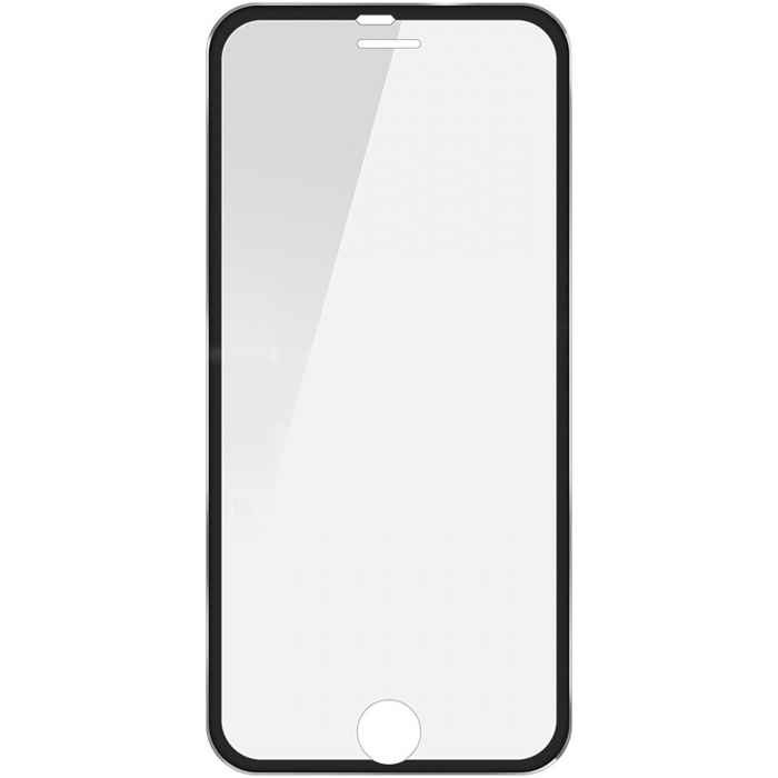 Folie sticla securizata, fata plus spate, cu rama metalica iPhone 6 Plus / 6S Plus, 3D, protectie completa ecran si margini curbate, Negru [3]