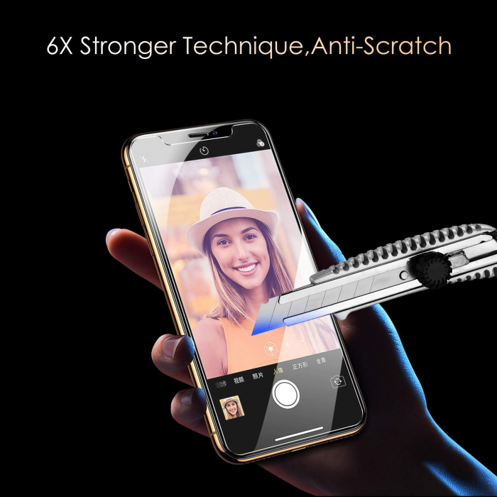 Folie sticla iPhone XS / X, Fata plus Spate, protectie ecran securizata, 0.2mm [3]