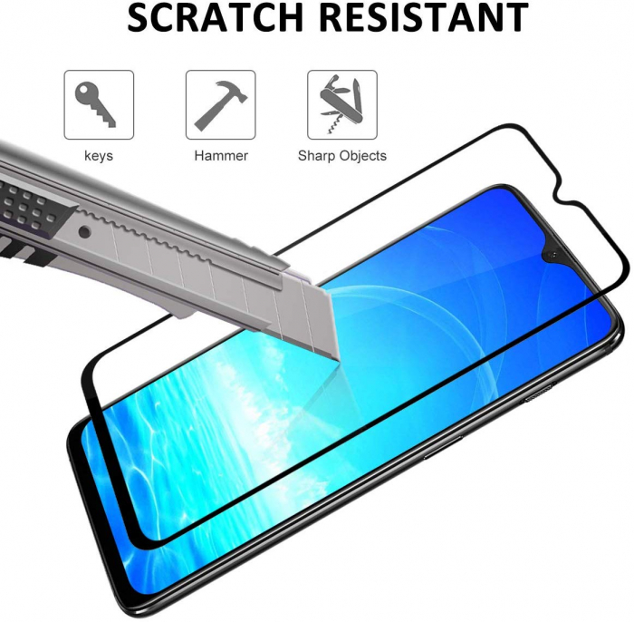 Folie sticla OnePlus 6T, protectie ecran tempered glass fata, 5D, acopera tot ecranul, 0.2mm [4]