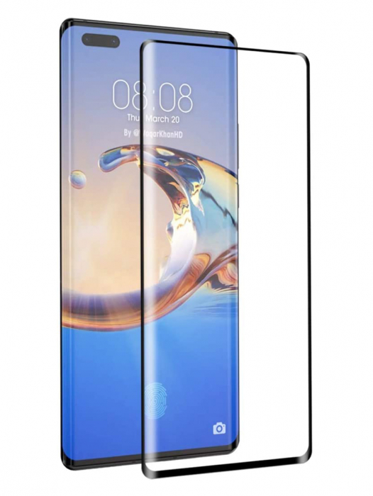 Folie sticla pentru Huawei MATE 40 PRO, protectie ecran tempered glass fata, 5D, acopera tot ecranul, 0.2mm [1]
