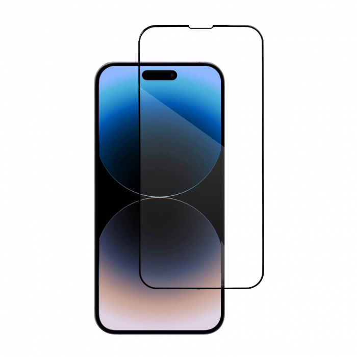 Folie sticlă pentru iPhone 14 PRO, Full Glue, Full cover, Case friendly, Negru [1]