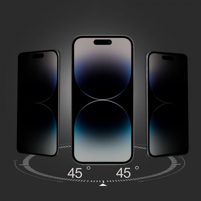 Folie sticla pentru iPhone 14 PRO MAX, Privacy, 5D, Full cover [3]