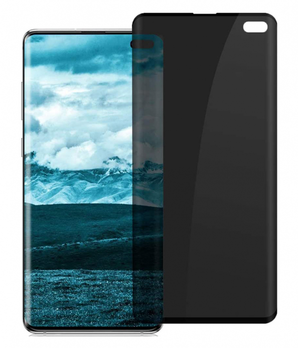 Folie sticla pentru Samsung Galaxy S10 PLUS, Privacy, 3D, Full glue, acopera tot ecranul (Case Friendly) [1]
