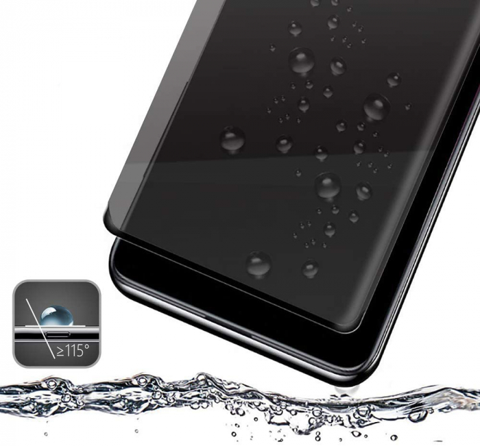 Folie sticla pentru Samsung Galaxy S10, Privacy, 3D, Full glue, acopera tot ecranul (Case Friendly) [3]