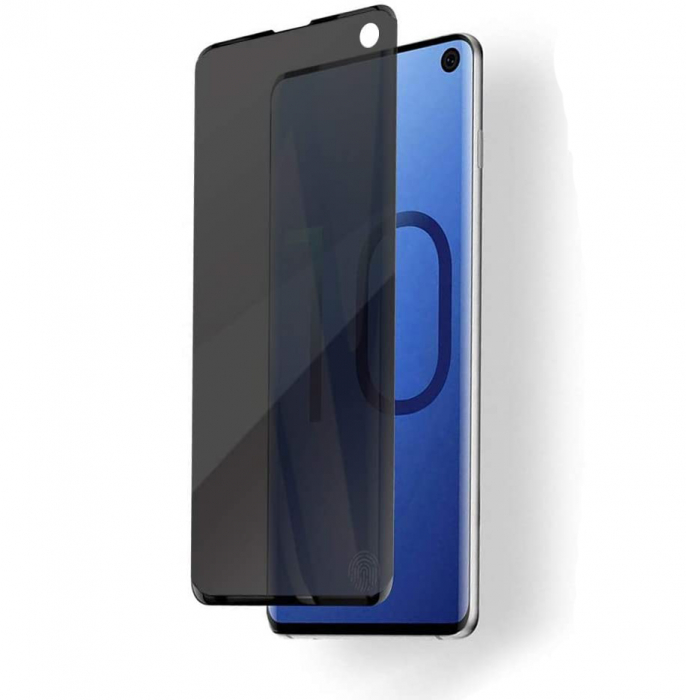 Folie sticla pentru Samsung Galaxy S10, Privacy, 3D, Full glue, acopera tot ecranul (Case Friendly) [5]