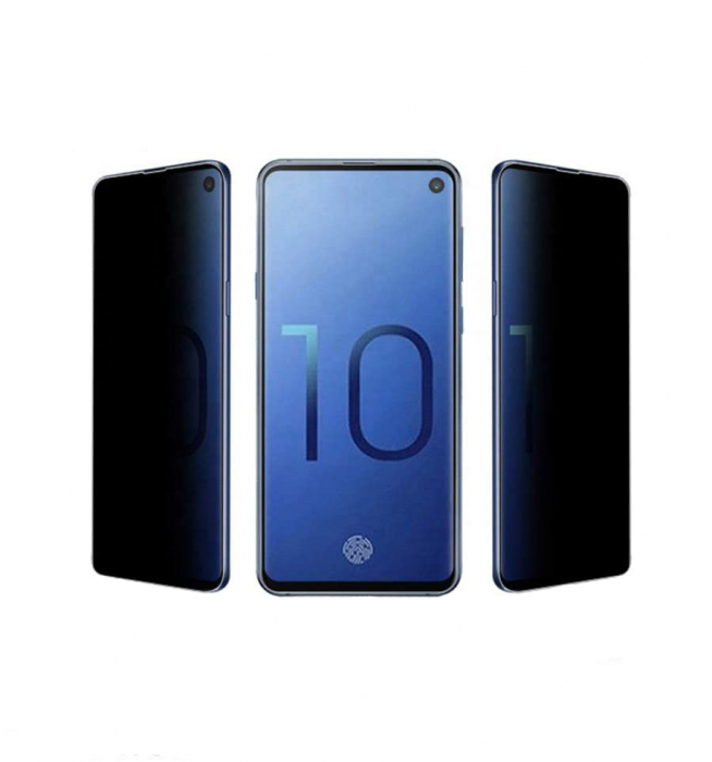Folie sticla pentru Samsung Galaxy S10, Privacy, 3D, Full glue, acopera tot ecranul (Case Friendly) [6]