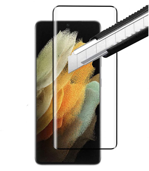 Folie sticla pentru Samsung Galaxy S21 PLUS, Full glue, protectie ecran tempered glass fata, 3D, acopera tot ecranul [3]