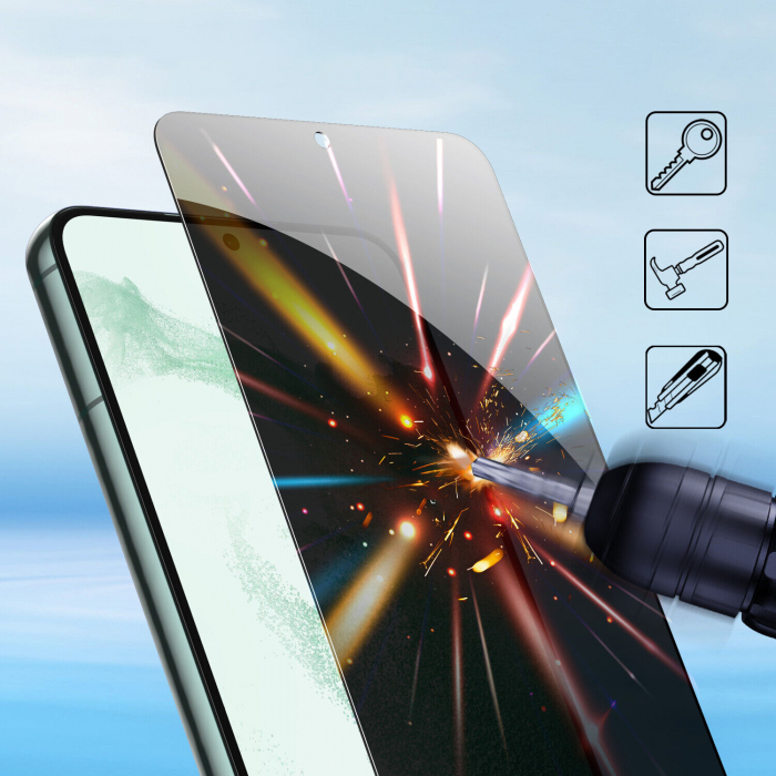 Folie sticla pentru Samsung Galaxy S22, Privacy, protectie ecran securizata, Case friendly [6]