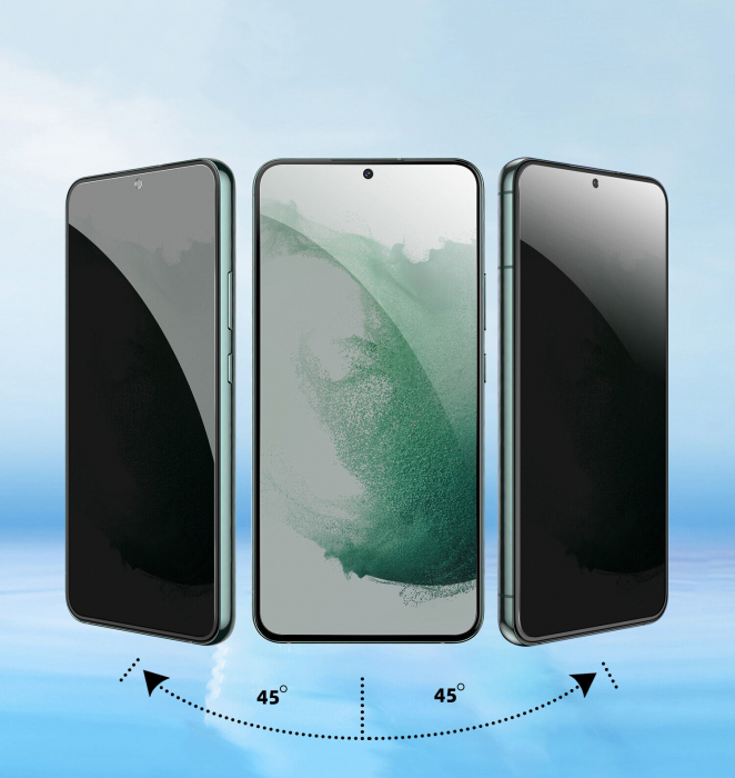 Folie sticla pentru Samsung Galaxy S22, Privacy, protectie ecran securizata, Case friendly [5]