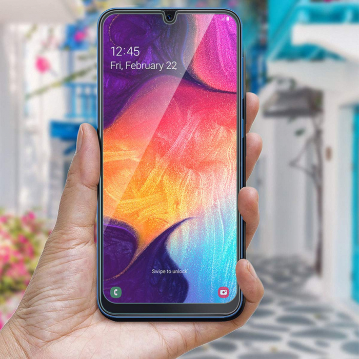 Folie sticla Samsung Galaxy A50 / A30, 3D, se lipeste pe tot ecranul (Full Glue), acopera tot ecranul (Case Friendly), MobileSmart© [2]