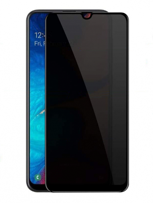 Folie sticla Samsung Galaxy A50 / A30 / A20, Privacy, 5D, acopera tot ecranul (Case Friendly), 0.25 mm [1]
