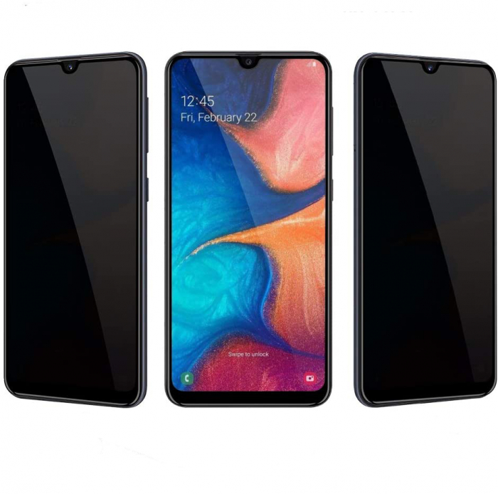 Folie sticla Samsung Galaxy A50 / A30 / A20, Privacy, 5D, acopera tot ecranul (Case Friendly), 0.25 mm [4]
