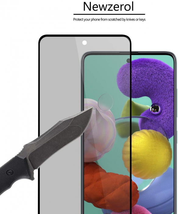 Folie sticla Samsung Galaxy A51, Privacy, 5D, se lipeste pe tot ecranul (Full Glue), acopera tot ecranul (Case Friendly) [3]
