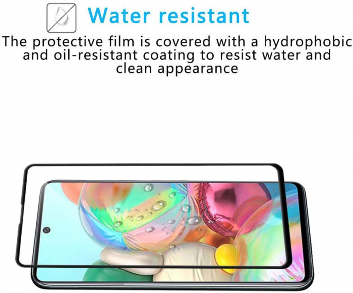 Folie sticla Samsung Galaxy A71, 5D, se lipeste pe tot ecranul (Full Glue), acopera tot ecranul (Case Friendly) [3]