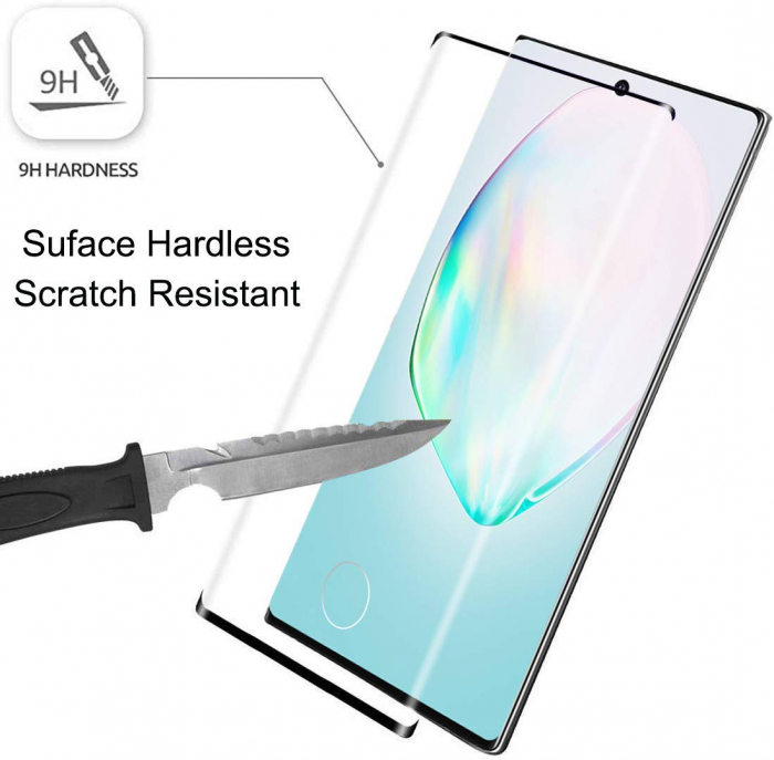 Folie sticla Samsung Galaxy Note 10, protectie ecran tempered glass fata, 5D, acopera tot ecranul, MobileSmart© [4]