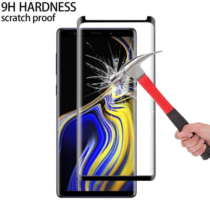 Folie sticla Samsung Galaxy Note 9, 3D, se lipeste pe tot ecranul (Full Glue), acopera tot ecranul (Case Friendly), MobileSmart©, 0.2mm [2]