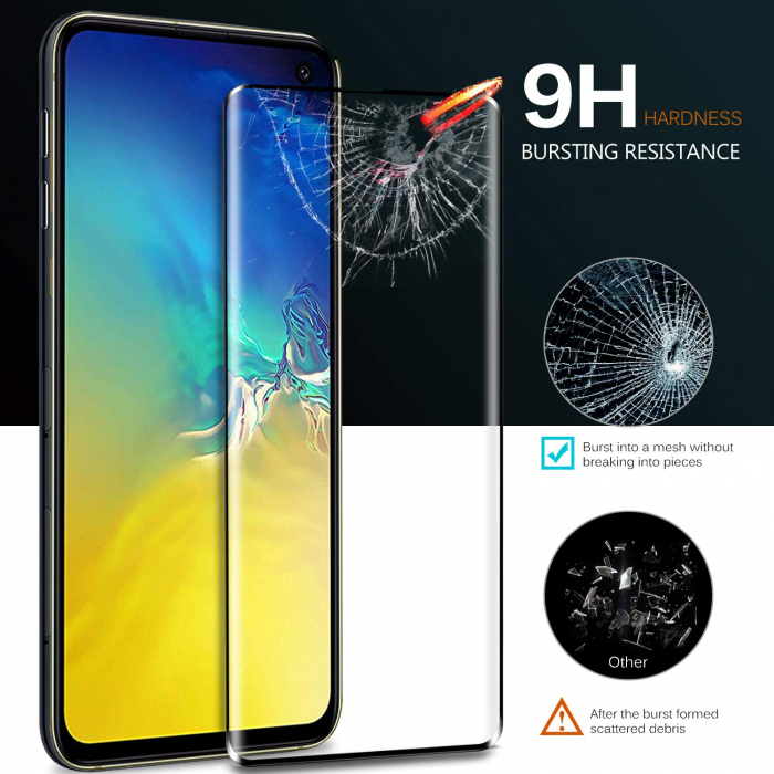 Folie sticla Samsung Galaxy S10e, protectie ecran tempered glass fata, 3D, acopera tot ecranul [2]